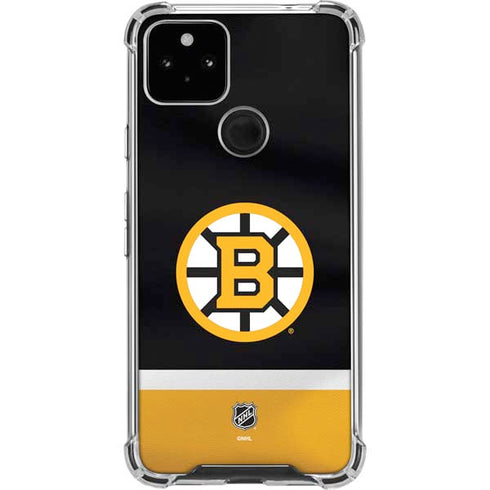 NHL Boston Bruins Jersey Google Pixel 5a 5G Clear Case
